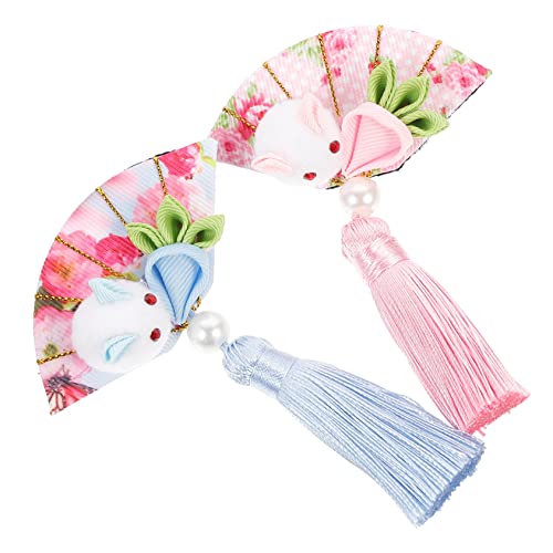 VALICLUD 2stücke Kimono Haarspange Mit Hasen Und Karotten-design Quaste Haarspange Für Ostern Hochzeit Und Partys Haar-halter Clip Für Damen von VALICLUD