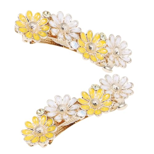 VALICLUD 2stücke Kleine Blumenclips Aus Metalllegierung Frühlingsspangen Kawaii-haarclips Für Mädchen Blumen-haarclips Für Sommer Dekorative Haarnadeln Als Haarspangen von VALICLUD