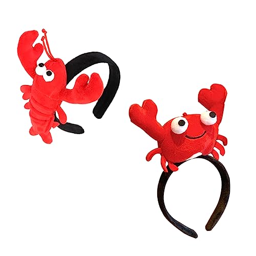 VALICLUD 2stücke Kreative Hummer Kopfschmuck Haar Zubehör Party Accessoire Junge Mädchen Erwachsene Feiertage Karneval Cosplay Zubehör Kopfbedeckung von VALICLUD