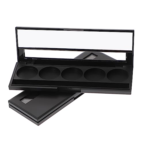 VALICLUD 2stücke Leere Lidschattenbox Box Mit Unterverpackungsetui Für Lidschatten Puder Make-up-zubehör Organizer Schwarz von VALICLUD