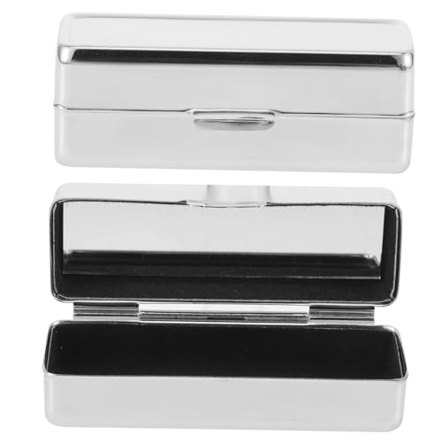 VALICLUD 2stücke Lippenstift-aufbewahrungsbox Organizer Mit Spiegel Tragbar Für Lippenstift Lipgloss Oder Ätherische Ölroller Langlebiges Retro-design von VALICLUD