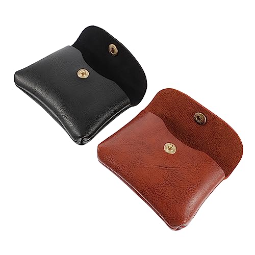 VALICLUD 2stücke Mini Geldbörse Praktische wasserdichte Aufbewahrungstaschen Für Datenkabel Und Kopfhörer Und Kreative Organizer Für Unterwegs Schwarz Und Braun von VALICLUD