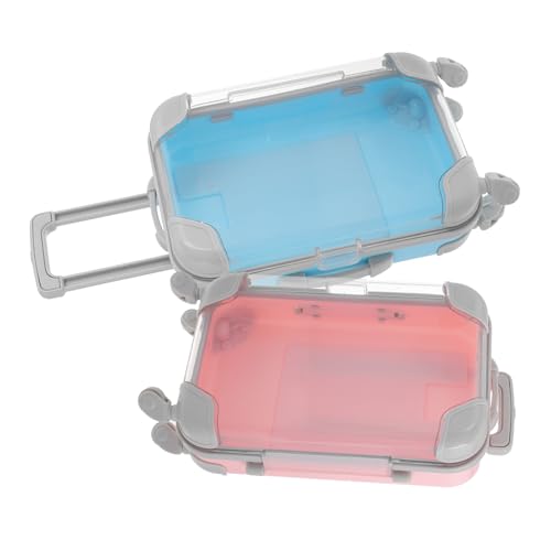 VALICLUD 2stücke Mini-kofferbox Aus Kunststoff Für Falsche Wimpern Tragbare Aufbewahrungsboxen Für Reisen Und Damen Süßigkeitenbox-verpackung von VALICLUD