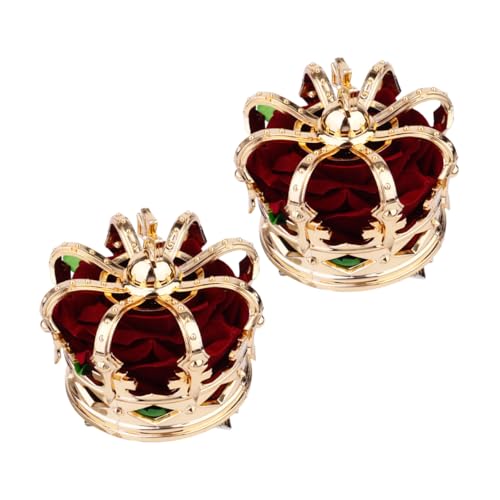 VALICLUD 2stücke Mittelalterliche Krone Haarclips Kronenform Haarspangen Halloween Party Kopfschmuck Haar Styling Zubehör Für Mädchen Frauen von VALICLUD