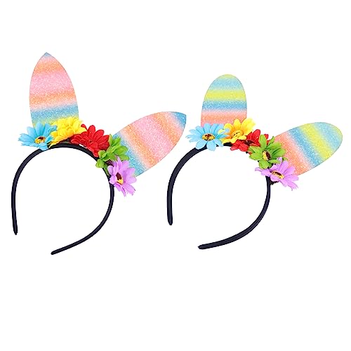 VALICLUD 2stücke Osterhaare Schmuck Haarreifen Ostern Bunny Ohr Haarbänder Kopf Accessoires Für Haarparty Foto Requisiten von VALICLUD