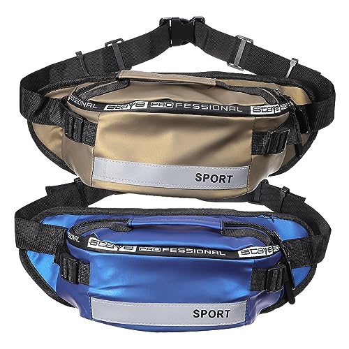 VALICLUD 2stücke Outdoor-gürteltasche Für Männer Läufergürtel Aus Nylon Verstellbarer Gurt Regenabweisend Viel Stauraum Vielseitig Einsetzbar Für Sport Und Reisen von VALICLUD