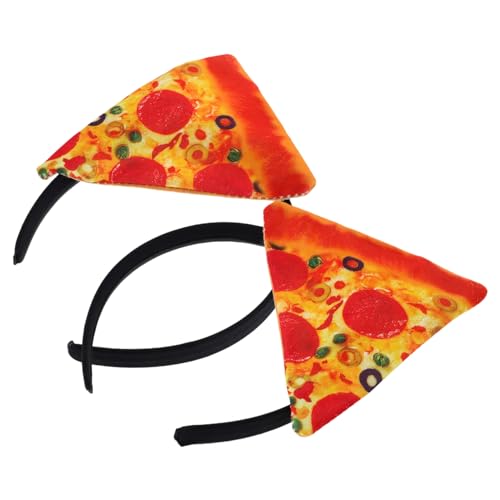 VALICLUD 2stücke Pizza-haarbänder Für Bühnenauftritte Haarband in Pizzaform Stirnband Für Partys Hochzeiten Themenveranstaltungen Dekoration Requisiten Leicht Und Bequem Flexible Gestaltung von VALICLUD
