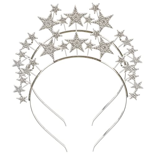 VALICLUD 2stücke Pentagrammförmiges Metall Stirnband Für Junge Mädchen Sternförmige Haarreifen Mit Glitter Metall Stirnbänder Für Mädchen Party Festivals von VALICLUD