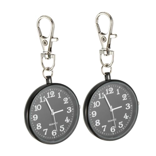 VALICLUD 2stücke Taschenuhr Mit Schlüsselanhänger Digitalanzeige Quarz-hängeuhr Für Studenten Und Ältere Menschen Stilvoll Und Praktisch Tragbar Als Armbanduhr-Alternative von VALICLUD