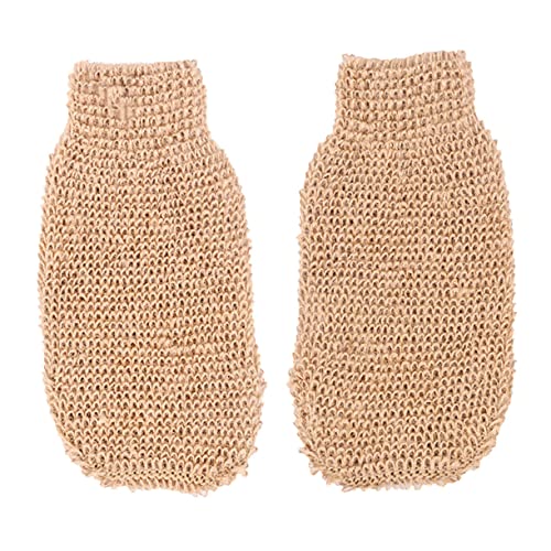 VALICLUD 2stücke Ramie Jute Duscheinlage Hand-peel-handschuhe Körperpeeling Lösung Für Männer Frauen Für Sauna Und Spa Anwendungen von VALICLUD