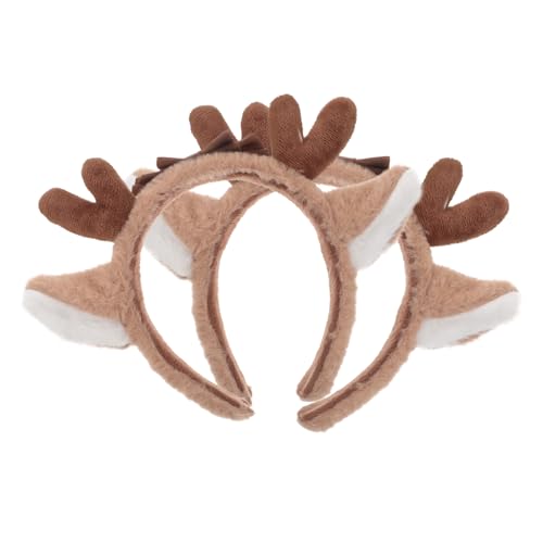 VALICLUD 2stücke Realistische Rehgeweih Haarreif Für Damen Flauschiges Antler Stirnband Für Weihnachten Halloween Und Cosplay-events Einzigartiges Accessoire Für Jede Feier von VALICLUD