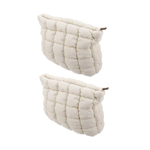 VALICLUD 2stücke Reise-Make-up-Tasche Mit Gitterdesign Tragbare -Kosmetiktasche Organizer Für Lippenstift Und Pinsel Reise-Aufbewahrungstasche Für Damen Kosmetiktasche Mit von VALICLUD