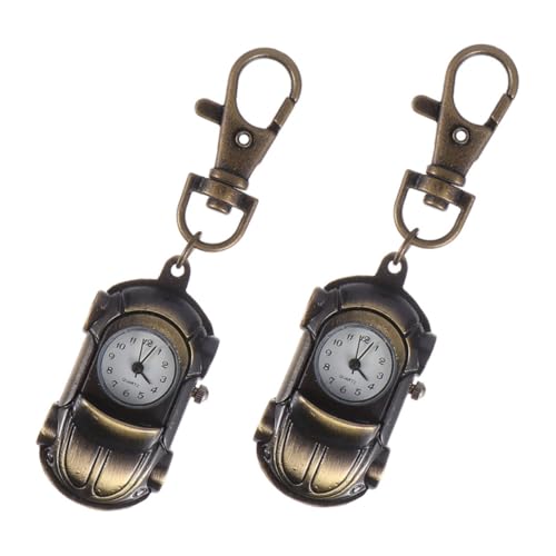 VALICLUD 2stücke Retro Auto Taschenuhr Für Männer Und Frauen Vintage Mechanische Broschenuhr Für Studenten Und Medizinische Fachkräfte Dekorative Clip-Uhr Mit Einzigartigem Design von VALICLUD