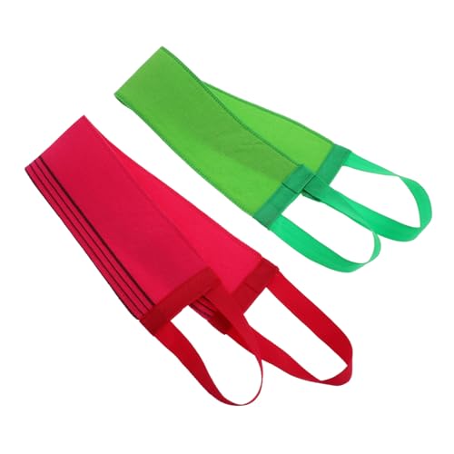 VALICLUD 2stücke Rückenschrubber Für Dusche Für Frauen Peeling-luffa Rückenpeeling-handtuch Mit Griffen Körperreinigungswerkzeuge Gestreiftes Badetuch Langer Waschlappen Für von VALICLUD