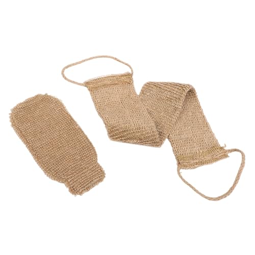 VALICLUD 2stücke Rückenwaschhandschuhe Aus Sisal Zum Körperpeeling Rückenschrubber Mit Langem Griffdesign Für Dusche Natürliches Peeling-waschlappen Für Damen Und Herren von VALICLUD