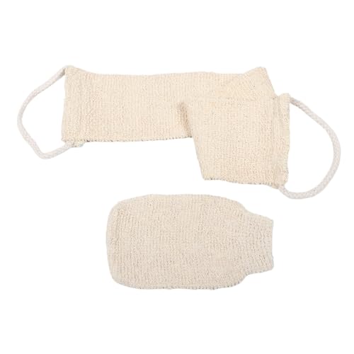 VALICLUD 2stücke Rückenwaschhandschuhe Und Körperpeelingtücher Natürliches Sisal-peeling Körperwäscher Waschlappen Für Damen Und Herren Dusche Beige Rückenschrubber Und Rückenpeelingtücher von VALICLUD