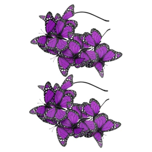VALICLUD 2stücke Schmetterling Haarreif Für Damen Versatile Kopfbedeckung Für Karneval Hochzeiten Und Partys Einfache Anwendung Passend Für Haartypen Und Stile von VALICLUD