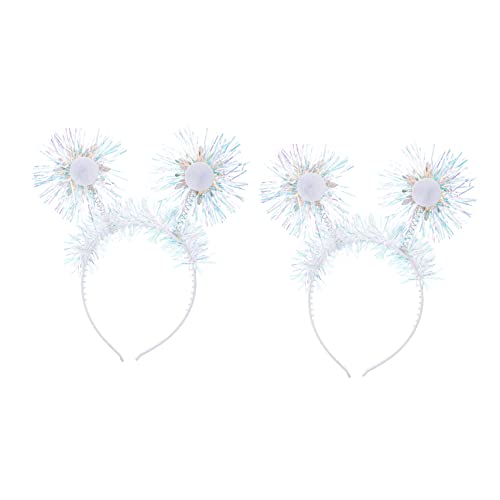 VALICLUD 2stücke Schneeflocke Stirnband Junge Mädchen Party Haarband Performance Haarbekleidung Schneeflocken Accessoire Cosplay Weihnachts Festivität von VALICLUD