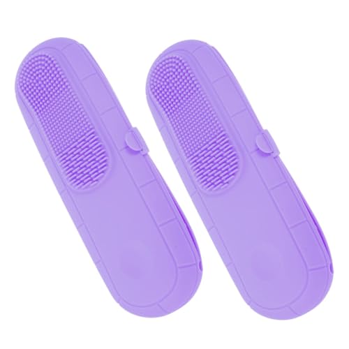 VALICLUD 2stücke Silikon Make-up Pinsel Organizer Tasche Reise Kosmetik Pinsel Etui Tragbar Make-up Pinselhalter Für Draußen Make-up Tasche Mit Großem Fassungsvermögen Für Und von VALICLUD