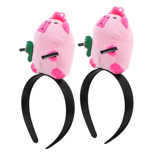 VALICLUD 2stücke Stirnband Capybara Cartoon Tier Für Party Cosplay Geburtstag Anlass Haar Accessoire Kopfbedeckung Stoffdesign von VALICLUD
