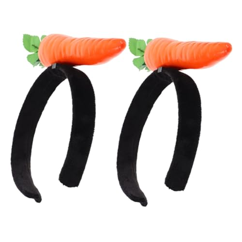 VALICLUD 2stücke Süße Karotte Plüsch Stirnband Haarband Osterparty Cosplay Accessoire Kopfschmuck Haarreif Stirnband Für Mädchen Neuheit von VALICLUD