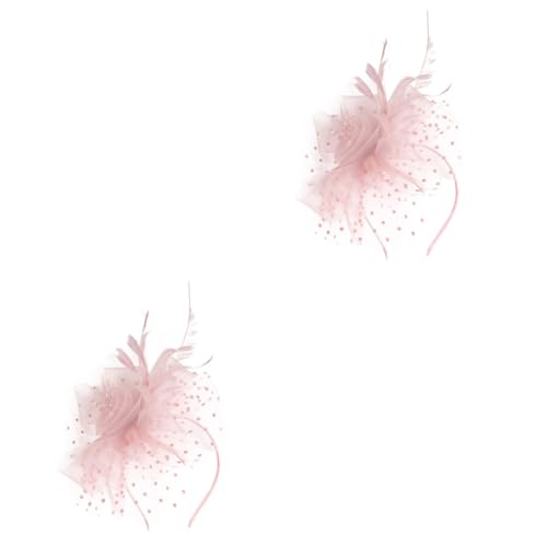 VALICLUD 2stücke Tea Party Fascinator Haarschmuck Für Bräute Abnehmbarer Kopfschmuck Mit Federn Und Schleier Für Hochzeiten Jubiläen Und Veranstaltungen von VALICLUD