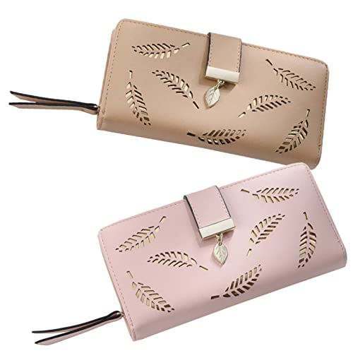 VALICLUD 2stücke Teiliges Damen Geldbörsen Multifunktionale Lange Handtasche Mit Reißverschluss Und Stilvollem Design Für Lehrer Studenten Und Büroangestellte von VALICLUD