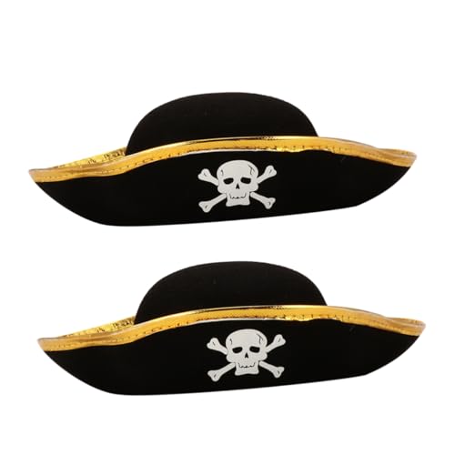 VALICLUD 2stücke Teiliges Piratenkostüm Piratenhut Mit -muster Für Erwachsene Und Junge Mädchen Für Halloween Karneval Cosplay Und Partys Bequem Und Atmungsaktiv Perfektes Zubehör von VALICLUD