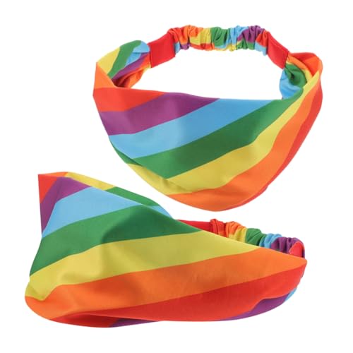 VALICLUD 2stücke Pack Breites Regenbogen-stirnband Elastische Kopftücher Pride-bandana Pride-monats-accessoires Dehnbares Stirnband Elastische Schweißbänder VALICLUD 2stücke Pack Breites Regenbogen-stirnband Elastische Kopftücher Pride-bandana Pride-monats-accessoires Dehnbares Stirnband Elastische Schweißbänder von VALICLUD