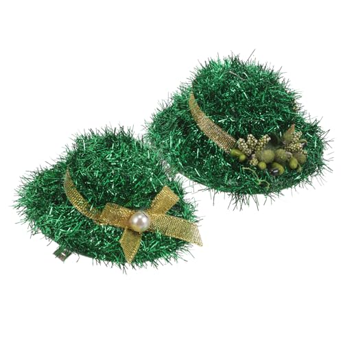 VALICLUD 2stücke Titel Patrick's Day Haarklammern Mit Grünem Hut Dekorative Haaraccessoires Für Mädchen Und Frauen Schleifen Blumenbouquet Design von VALICLUD