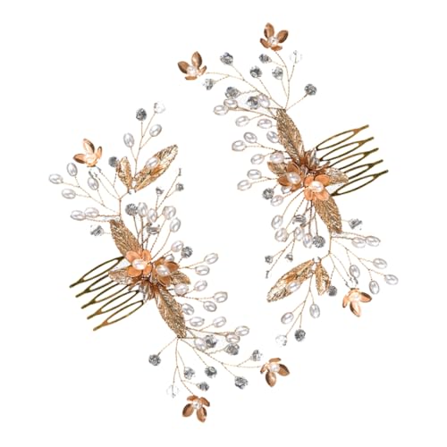VALICLUD 2stücke Vintage Haarkamm Für Braut Hochzeit Haar Zubehör Strass Dekor Haar Kämmen Stilvoller Kopfschmuck Für Frauen Braut Schmuck Hochzeit Schmuck von VALICLUD