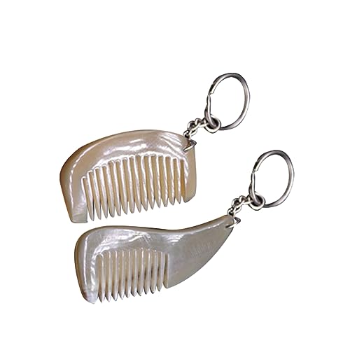 VALICLUD 2stücke Yak Horn Kamm Schlüsselanhänger Kreativer Mini Kamm Mit Anhänger Praktische Deko Für Taschen Handys Und Autos Zufällige Farbwahl Perfektes Für Jeden Anlass von VALICLUD