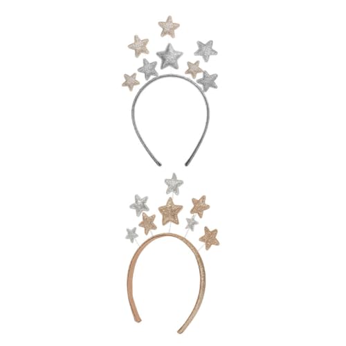 VALICLUD 2stücke Zackige Sterne Junge Mädchen Haarreif Mit Stern Weihnachten Haarband Mädchen Stirnbänder Cosplay Haar Zubehör von VALICLUD