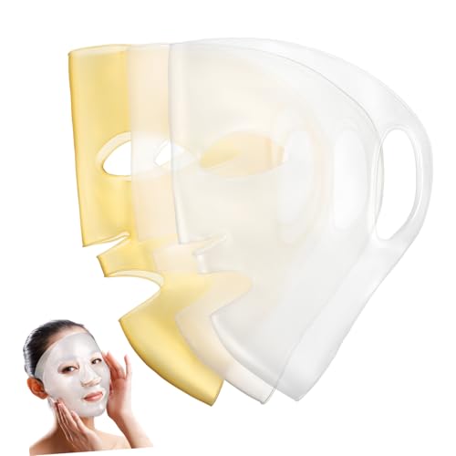 VALICLUD 3 -Maskenabdeckung Schönheit feucht waschbar Schutzmaske unter für gesicht gesichtsmaske Gesichtsabdeckung aus Silikonmasken -Frauenmaske Kieselgel von VALICLUD