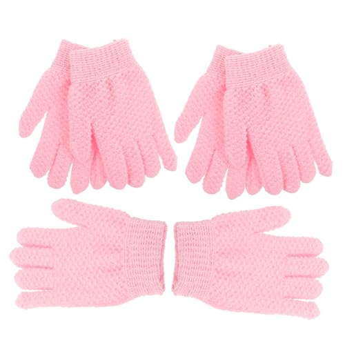 VALICLUD 3 Paar Körperpeeling Für Männer Körperpeeling Schrubber Rosa Körperpeeling Handschuh Spülhandschuhe Aus Nylon von VALICLUD