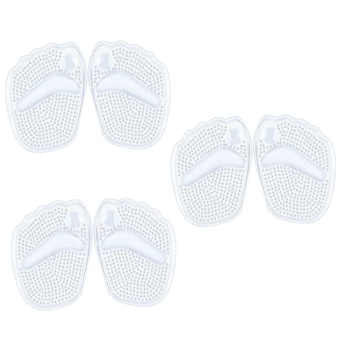 VALICLUD 3 Paar Selbstklebende High Heel Vorfußpolster Rutschfeste Gel Einlagen für Damen Komfortable Schuheinlagen zur Druckentlastung Geeignet für Hohe Absätze und Sneakers von VALICLUD