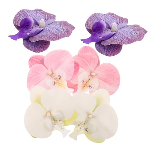 VALICLUD 3 Paare Abnehmbare Schuhriegel mit Schmetterlings Orchideen Design Bunte Sandalen Clips für Damen Sichere für Flipflops Leichte Strapazierfähige Sommerschmuck von VALICLUD