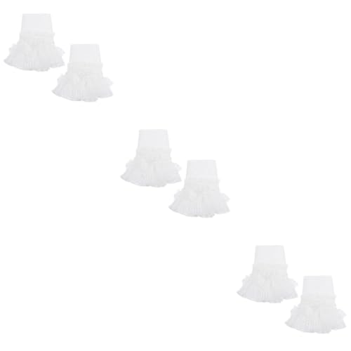 VALICLUD 3paare Lace Fake Cuffs Für Damen Dekorative Rüschenspitze Atmungsaktiv Und Bequem Vielseitige Fake-ärmel Für Elegante Outfits Wiederverwendbar Und Pflegeleicht von VALICLUD