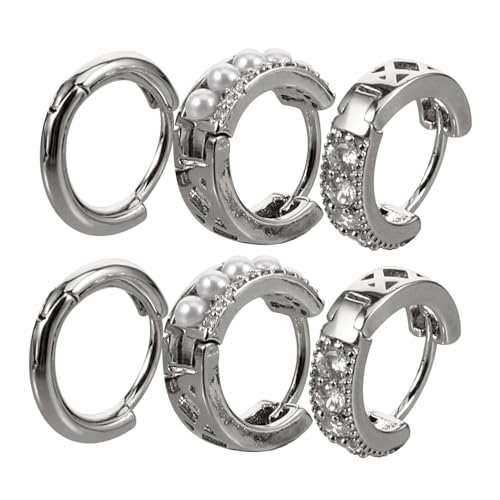 VALICLUD 3 Paare Minimalistische Creolen Ohrringe Damen Leicht Komfortabel Kreisförmig Vielseitig Für Alltag Und Events von VALICLUD