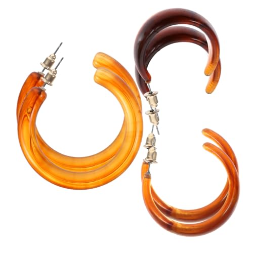 VALICLUD 3 Paare Minimalistische Creolen Ohrringe Damen Runde Drop Earrings Schmuck Alltag Party von VALICLUD