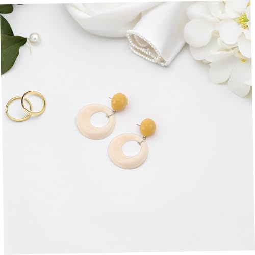 VALICLUD 3paare Runde Ohrhänger Aus Kunststoff Ausgehölte Geometrische Ohrringe Für Damen Trendige Sommerschmuck-ohrringe Leicht Und Angenehm Zu Tragen von VALICLUD