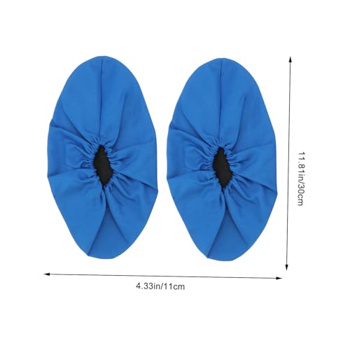 VALICLUD 3 Paare rutschfeste Waschbare Baumwoll Schuhüberzieher Atmungsaktive Wiederverwendbare Schutzhüllen für Haushaltsschuhüberzüge Strapazierfähig und Leicht zu Reinigen Blauer Schutz von VALICLUD