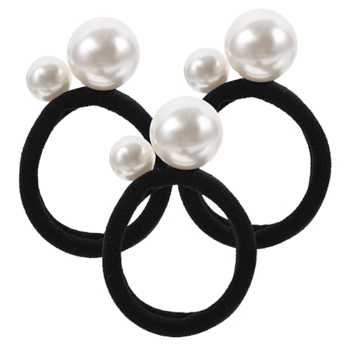 VALICLUD 3 Perle Haargummi Haarzubehör für Frauen Perlhaarzubehör Bands Perlhaarbindungen Haarperlen brautschmuck perlen haarspangen damen perlen haarschmuck damen haarschmuck hochzeit von VALICLUD