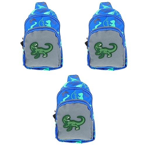 VALICLUD 3 STK Dinosaurier-gürteltasche Für Kinder Riementasche Jungen Tasche Umhängetasche Kinder Kindergürteltaschen Jungen Brusttasche Kindertasche Nylon Baby Rucksack Kleine Tasche von VALICLUD