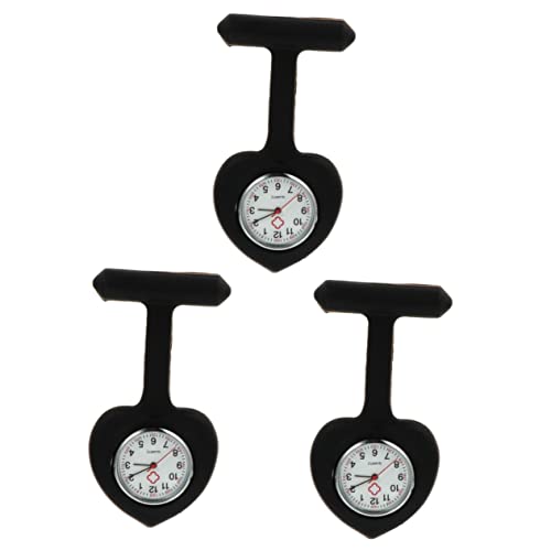 VALICLUD 3stücke Krankenschwesteruhr Herzform Mit Clip Tragbare Fob Uhr Für Damen Praktische Taschenuhr Für Pflegepersonal Verarbeitet Und Langlebig Für Anwendungen von VALICLUD