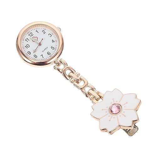VALICLUD 3stücke Brosche Uhr Stilvolle Hängende Taschenuhr Für Pflegekräfte Elegantes Design Blumenform Praktisch Und Tragbar Für Schwestern Ärzte Und Studenten von VALICLUD