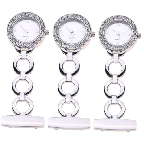 VALICLUD 3stücke Lapel Pin Uhr Mit Rollendem Diamant Silberne Hängende Uhr Für Ärzte Und Praktische Und Stilvolle Dekoration Für Kleidung Als Für Pflegepersonal VALICLUD 3stücke Lapel Pin Uhr Mit Rollendem Diamant Silberne Hängende Uhr Für Ärzte Und Praktische Und Stilvolle Dekoration Für Kleidung Als Für Pflegepersonal von VALICLUD