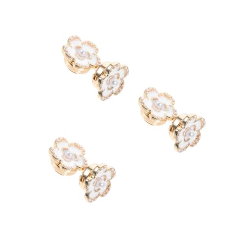 VALICLUD 3 Sätze Blumen-manschettenknöpfe Damen Manschettenknöpfe Schmuck Manschettenknöpfe Kleidungsdekoration Klassische Manschettenknöpfe Hemdmanschettenknöpfe Für Damen 2 Stück * 3 von VALICLUD