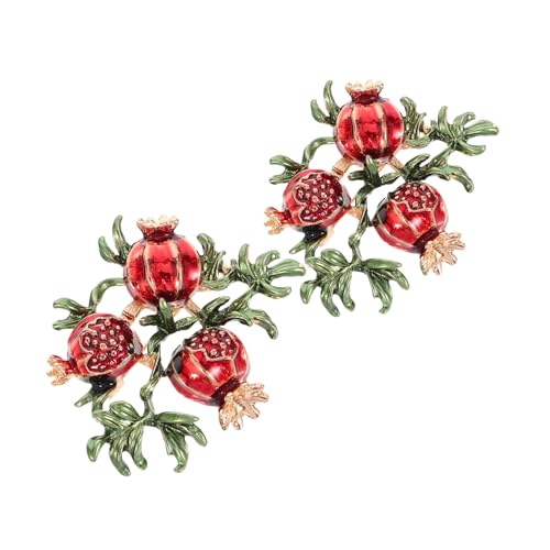 VALICLUD 3 Sätze Brosche Für Damen Mutter Granatäpfel Granatapfel Elegant Rot 2 Stücke * 3 von VALICLUD