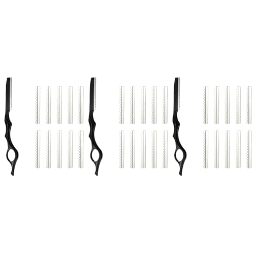 VALICLUD 3 Sätze Dünnes Messer Haarstyling-Rasierer Haarschneiderasierer haarschnitt rasierer haarschnitt-set für zu hause Rostfreier Stahl Black von VALICLUD